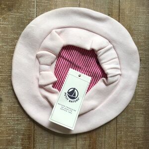 Petit Bateau Light Pink Cotton Baby Beret